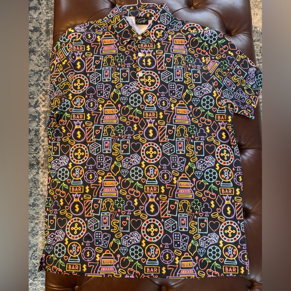 Sunday Swagger Neon Casino Print “the gambler” size Large.
